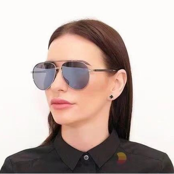 New 💯 Original Gucci Blue Pilot Unisex Sunglasses GG0043SA 001 61. - Picture 1 of 16
